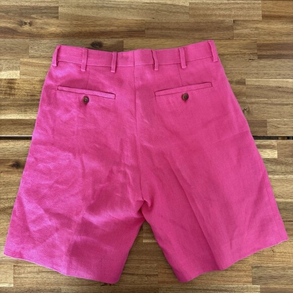 ANDERSON & SHEPPARD Savile Row Chino Shorts - Fuchsia - Size 32 Old Money Preppy - Picture 6 of 9